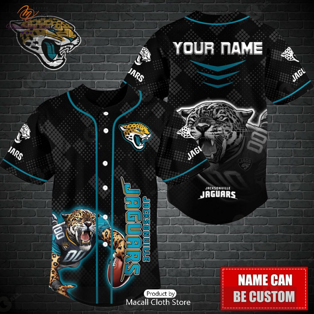 Jacksonville Jaguars NFL - Custom Baseball Jersey Shirt - Infinite  Creativity. Spend Less. Smile More