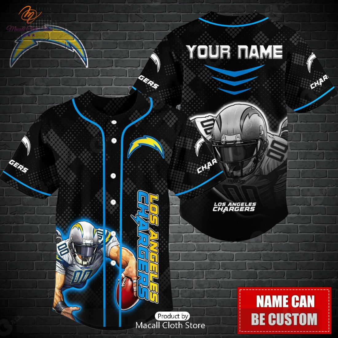 Personalized Los Angeles Chargers NFL Grids Luxury Baseball Jersey Personalized Los Angeles Chargers NFL Grids Luxury Baseball Jersey