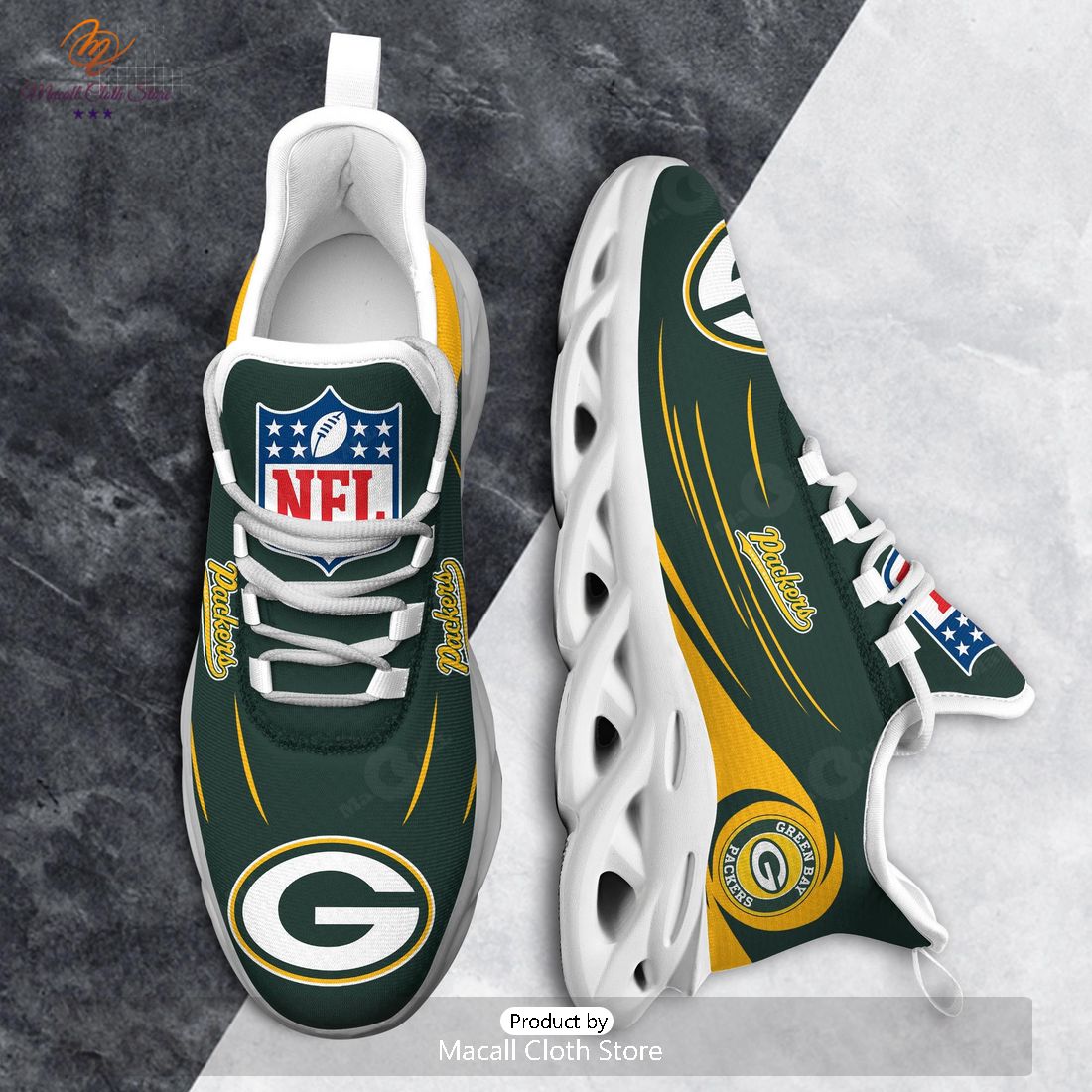 Green Bay Packers NFL Team Logo Max Soul Sneaker Green Bay Packers NFL Team Logo Max Soul Sneaker