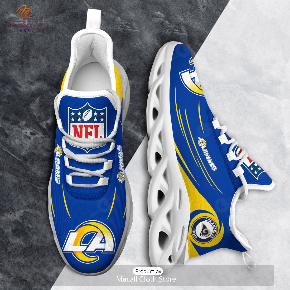 Los Angeles Rams NFL Team Logo Max Soul Sneaker Los Angeles Rams NFL Team Logo Max Soul Sneaker