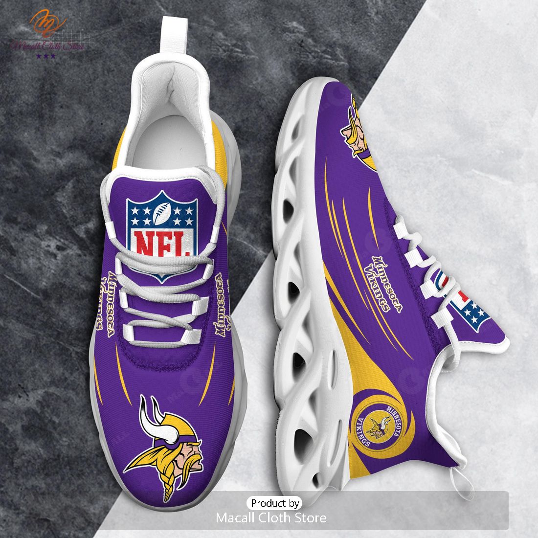 Minnesota Vikings NFL Team Logo Max Soul Sneaker Minnesota Vikings NFL Team Logo Max Soul Sneaker