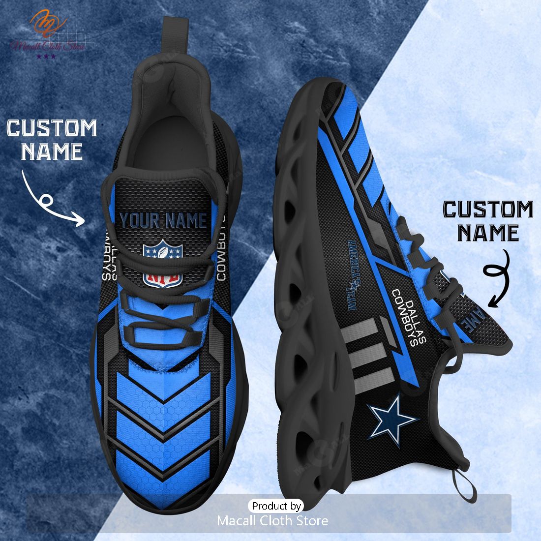Personalized Dallas Cowboys NFL Sports Team Max Soul Sneaker Personalized Dallas Cowboys NFL Sports Team Max Soul Sneaker