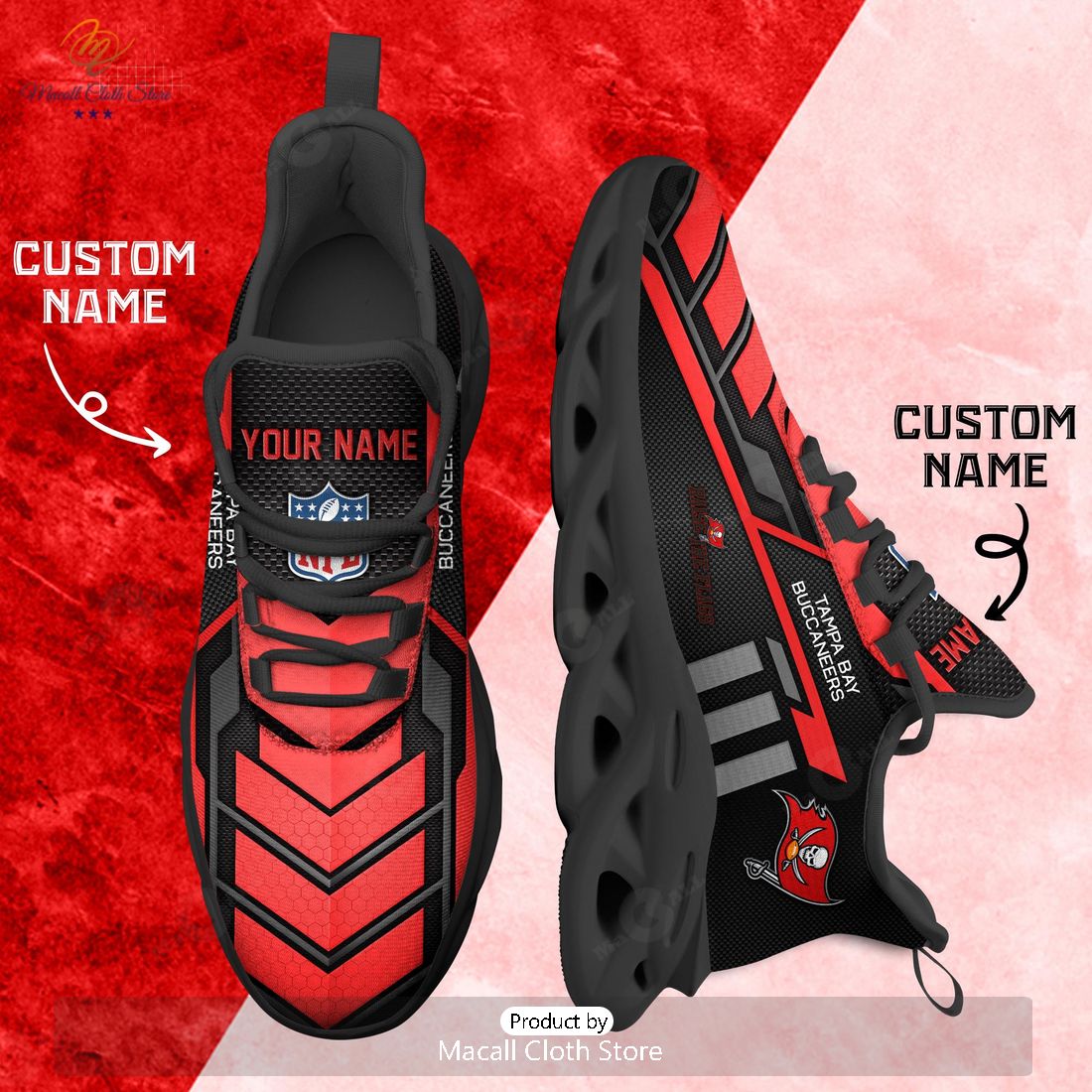 Personalized Tampa Bay Buccaneers NFL Sports Team Max Soul Sneaker Personalized Tampa Bay Buccaneers NFL Sports Team Max Soul Sneaker