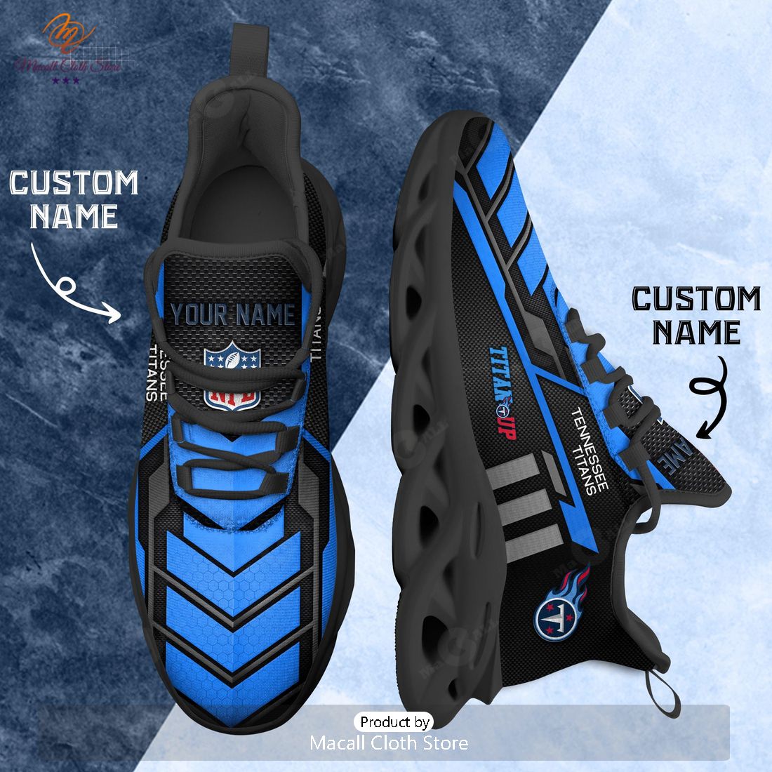 Personalized Tennessee Titans NFL Sports Team Max Soul Sneaker Personalized Tennessee Titans NFL Sports Team Max Soul Sneaker