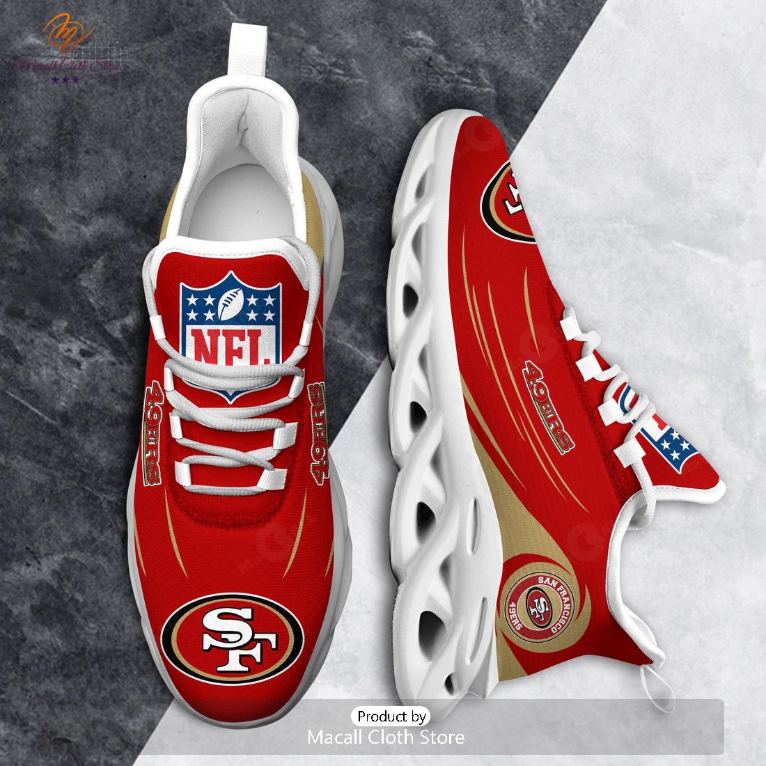 San Francisco 49ers NFL Team Logo Max Soul Sneaker San Francisco 49ers NFL Team Logo Max Soul Sneaker