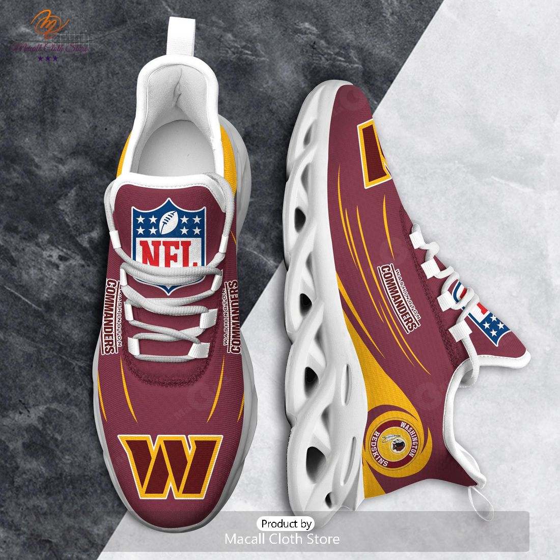 Washington Commanders NFL Team Logo Max Soul Sneaker