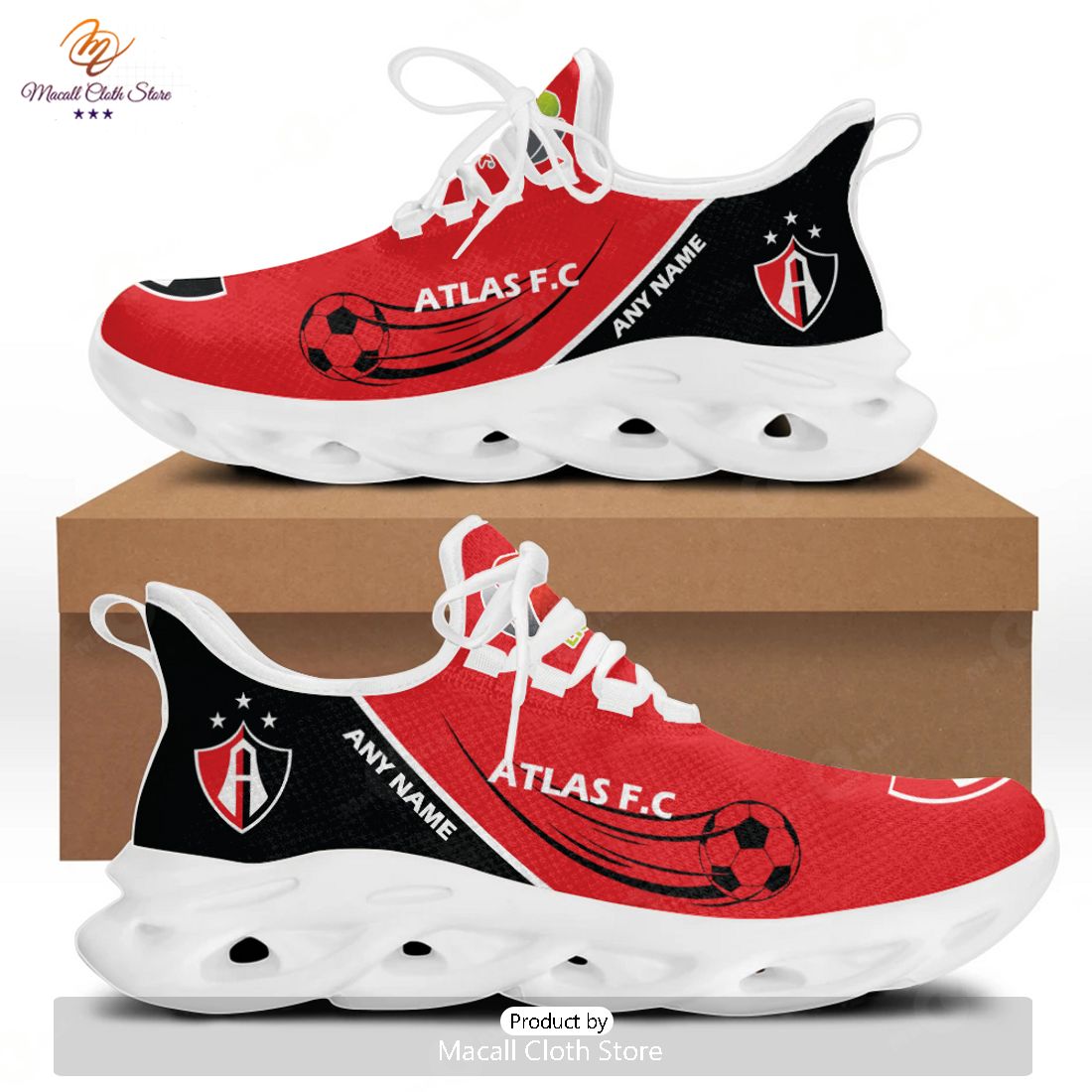 HOT Personalized LIGA MX Atlas F.C Special Max Soul Sneaker Design
