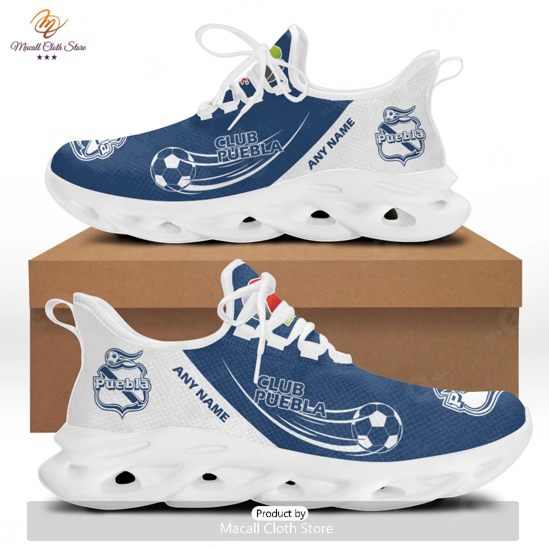 HOT Personalized LIGA MX Club Puebla Special Max Soul Sneaker Design HOT Personalized LIGA MX Club Puebla Special Max Soul Sneaker Design