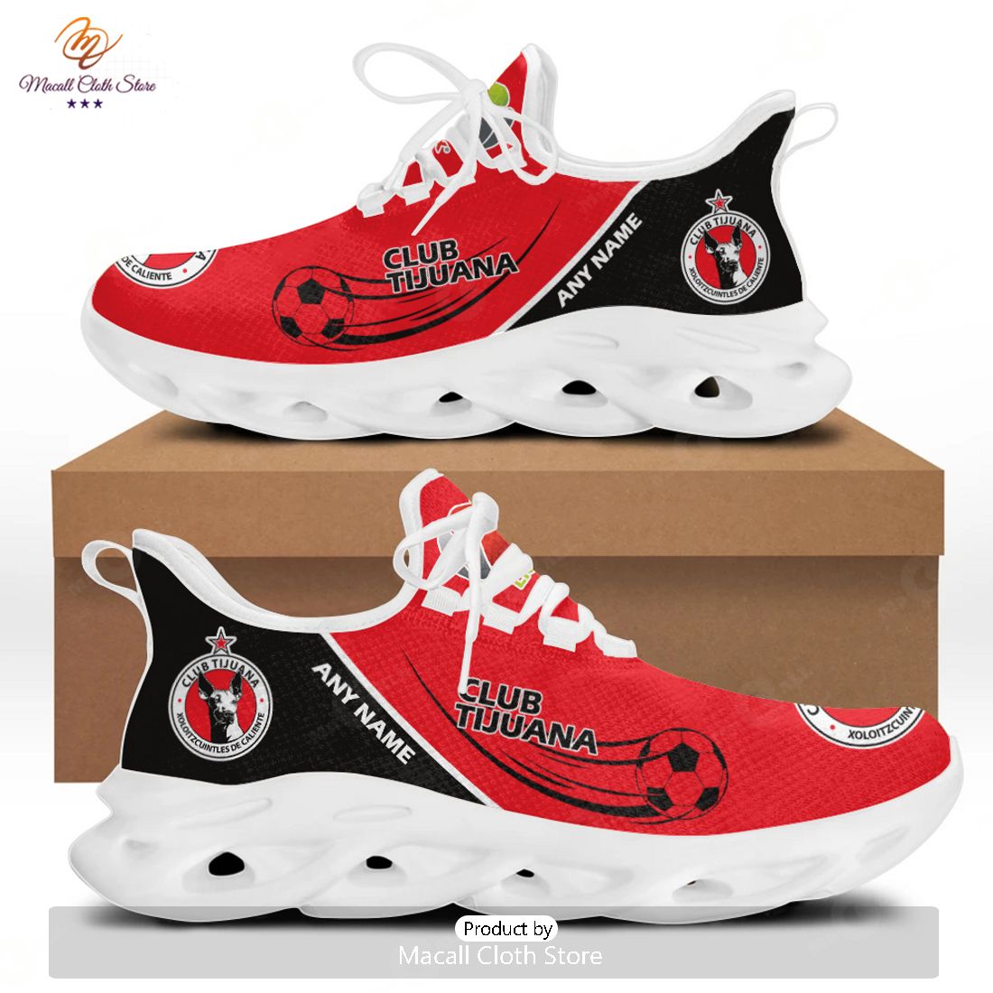 HOT Personalized LIGA MX Club Tijuana Special Max Soul Sneaker Design