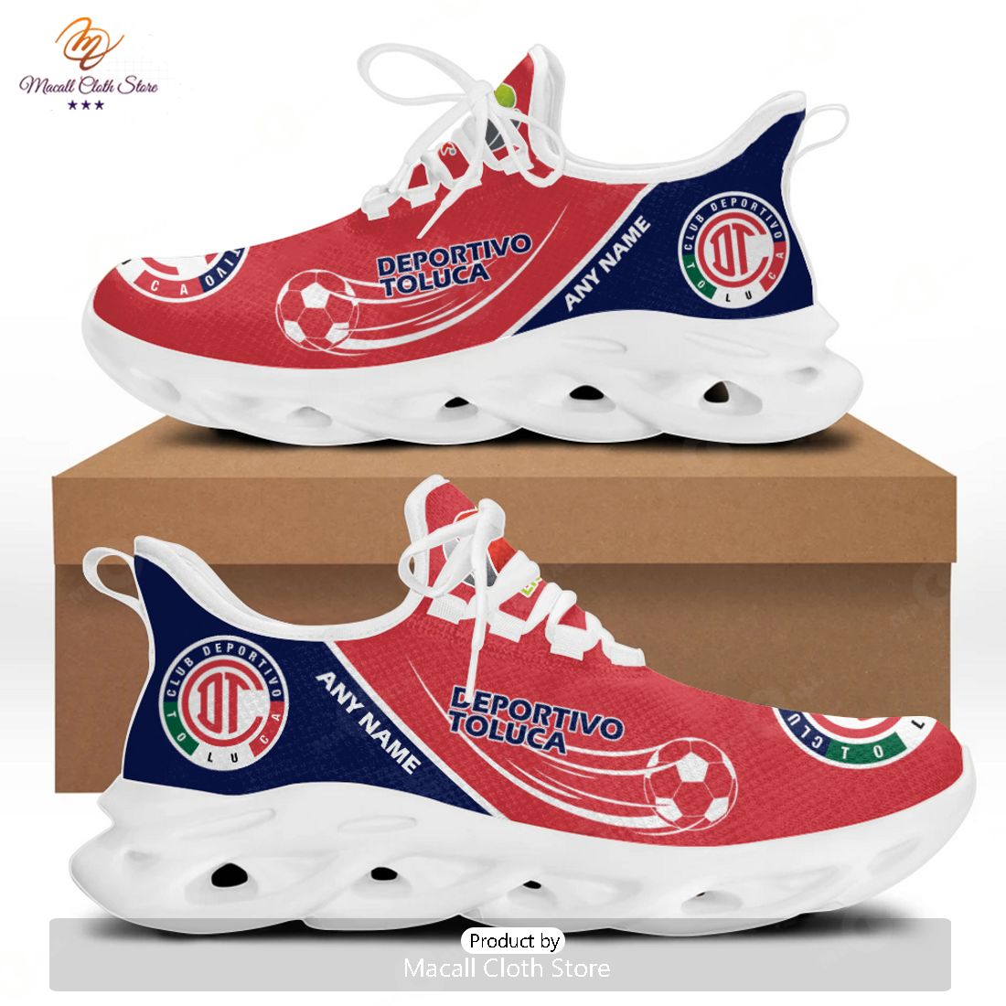 HOT Personalized LIGA MX Deportivo Toluca Special Max Soul Sneaker Design