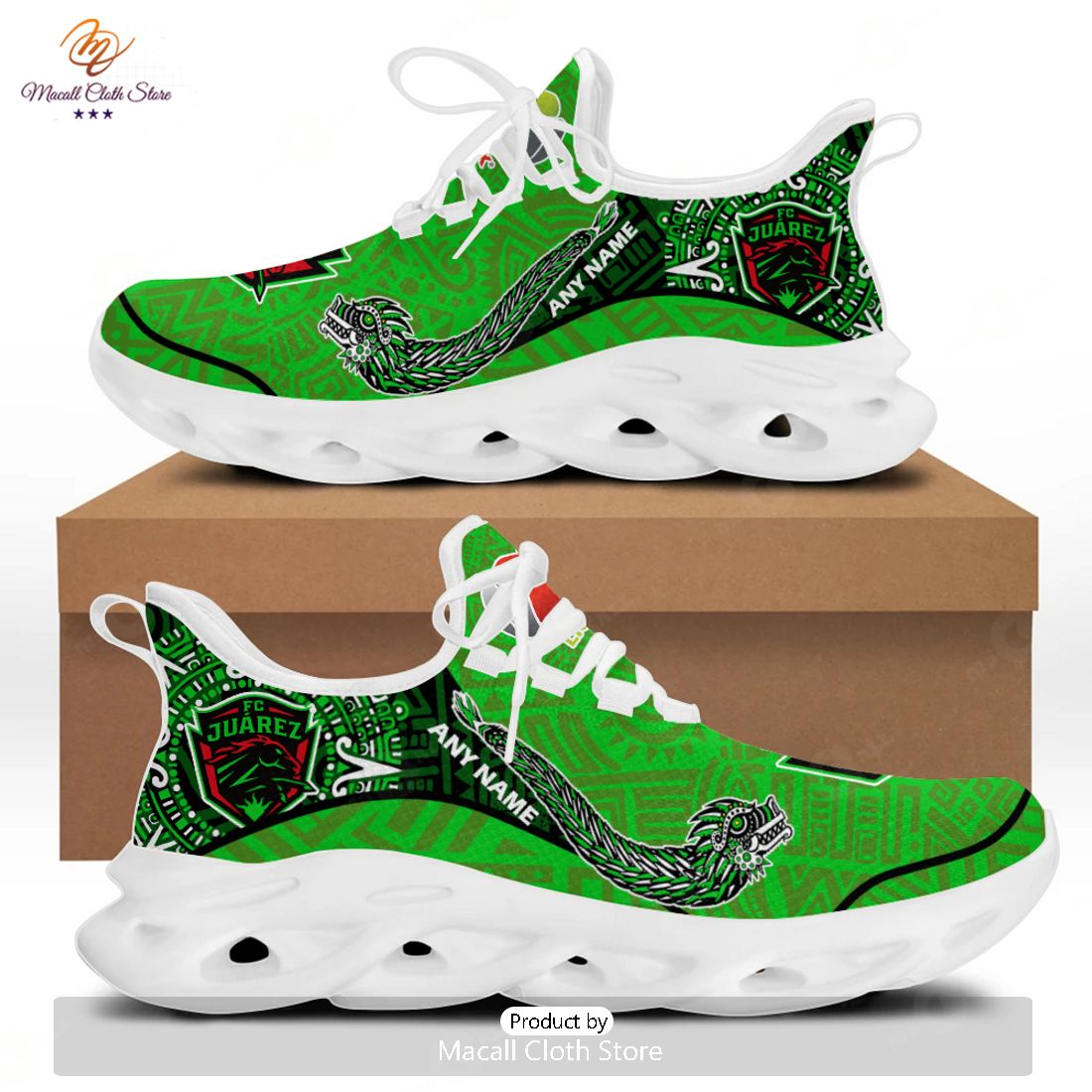 HOT Personalized LIGA MX FC Juarez Special Aztec Design Max Soul Sneaker HOT Personalized LIGA MX FC Juarez Special Aztec Design Max Soul Sneaker