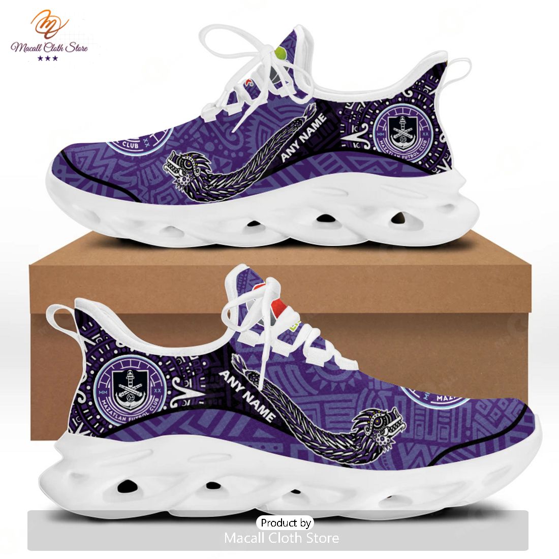 HOT Personalized LIGA MX Mazatlan F.C Special Aztec Design Max Soul Sneaker HOT Personalized LIGA MX Mazatlan F.C Special Aztec Design Max Soul Sneaker