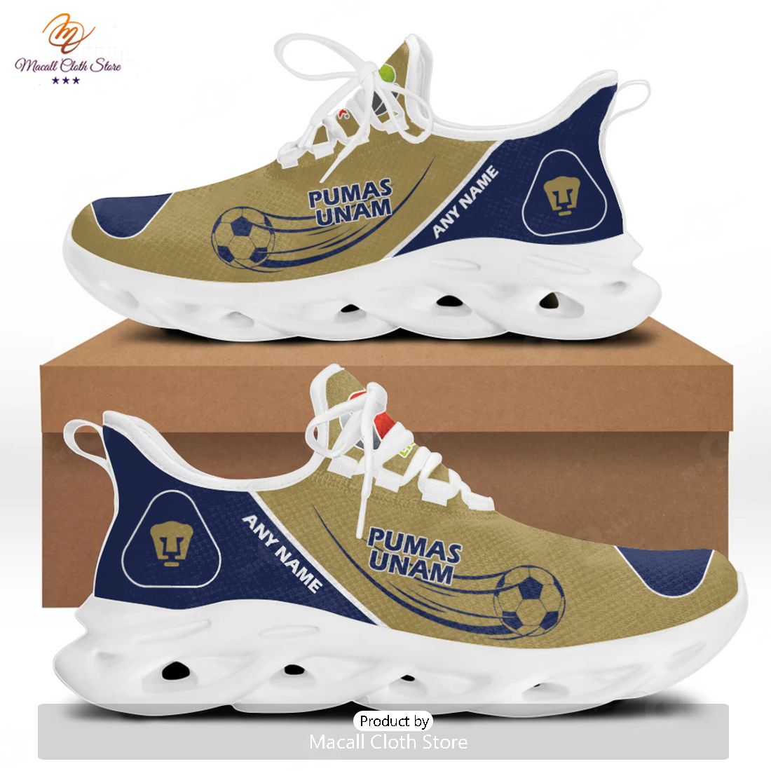 HOT Personalized LIGA MX Pumas UNAM Special Max Soul Sneaker Design HOT Personalized LIGA MX Pumas UNAM Special Max Soul Sneaker Design