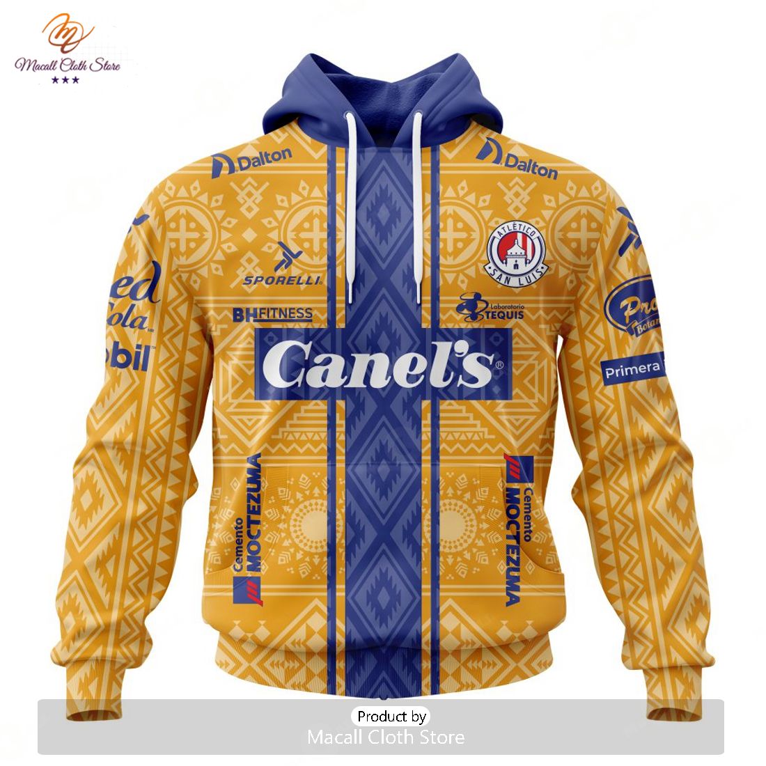 HOT Personalized LIGA MX Atletico San Luis 2023-2024 Away Aztec Design Hoodie Sweatshirt 3D HOT Personalized LIGA MX Atletico San Luis 2023-2024 Away Aztec Design Hoodie Sweatshirt 3D