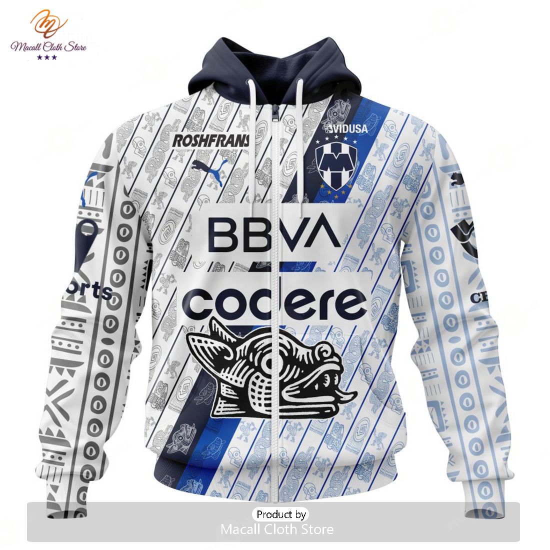 HOT Personalized LIGA MX C.F. Monterrey 2023-2024 Away Aztec Design Hoodie Sweatshirt 3D