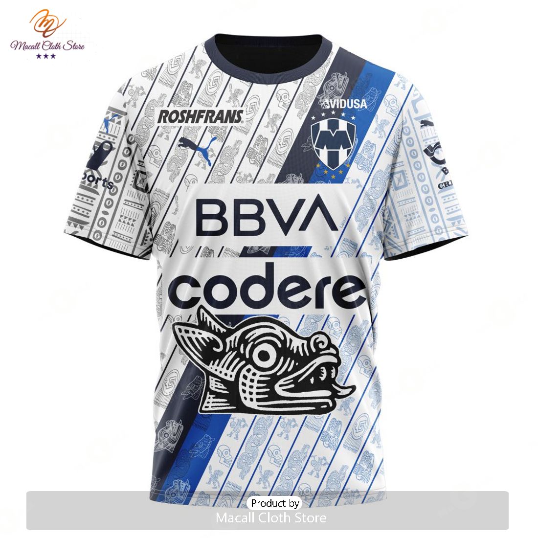HOT Personalized LIGA MX C.F. Monterrey 2023-2024 Away Aztec Design Hoodie Sweatshirt 3D HOT Personalized LIGA MX C.F. Monterrey 2023-2024 Away Aztec Design Hoodie Sweatshirt 3D