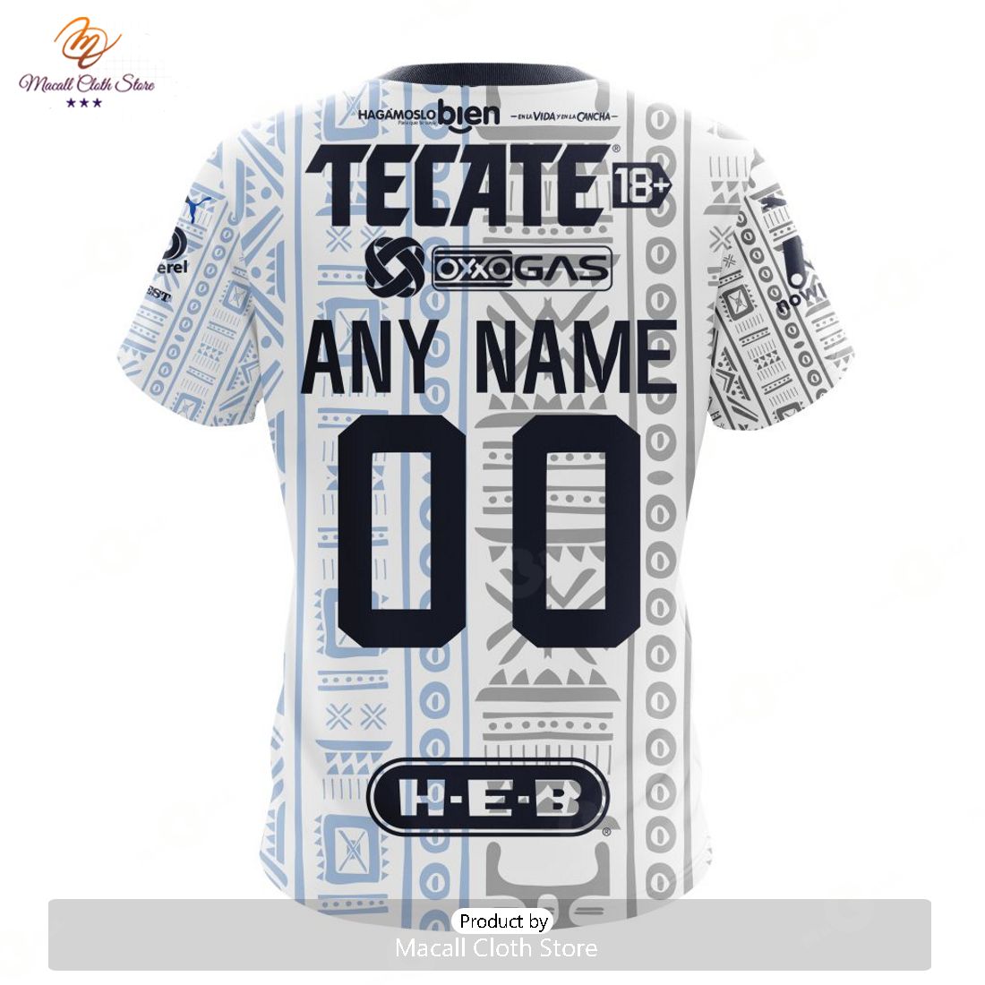 HOT Personalized LIGA MX C.F. Monterrey 2023-2024 Away Aztec Design Hoodie Sweatshirt 3D HOT Personalized LIGA MX C.F. Monterrey 2023-2024 Away Aztec Design Hoodie Sweatshirt 3D
