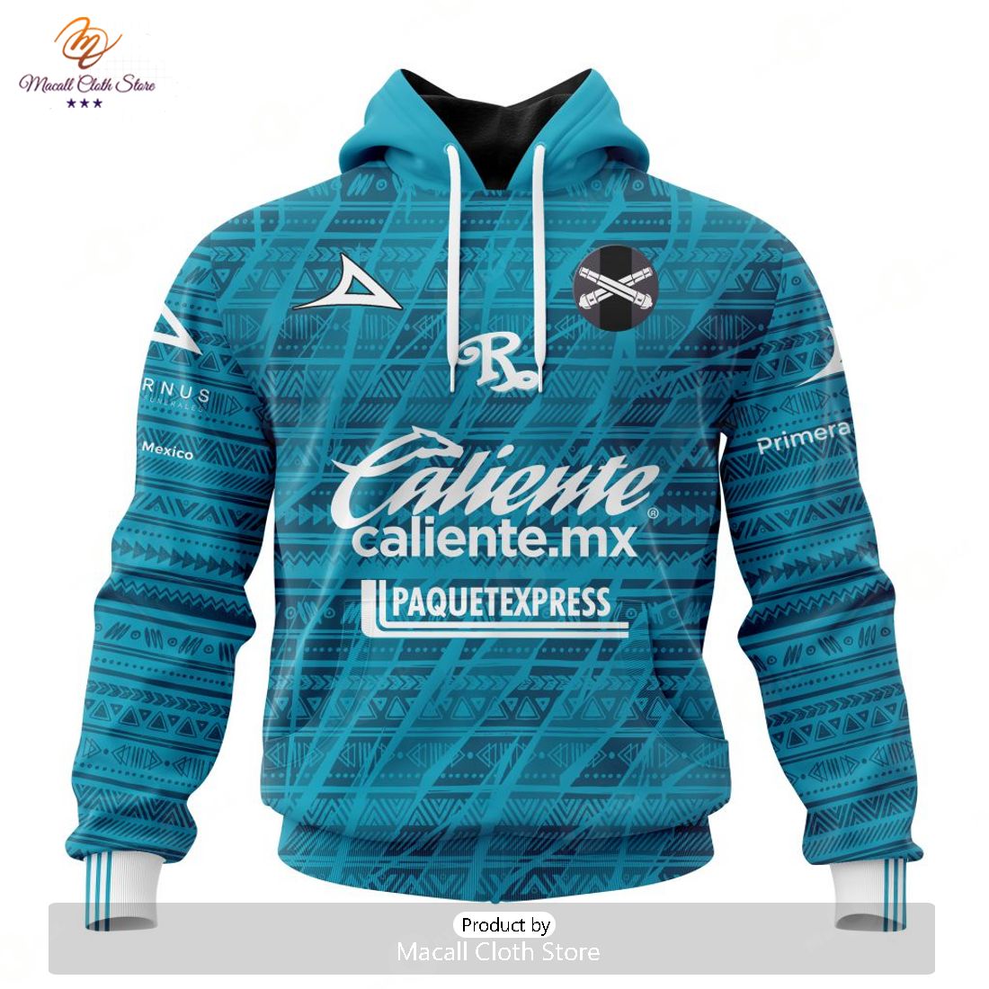 HOT Personalized LIGA MX Mazatlan F.C 2023-2024 Away Aztec Design Hoodie Sweatshirt 3D HOT Personalized LIGA MX Mazatlan F.C 2023-2024 Away Aztec Design Hoodie Sweatshirt 3D