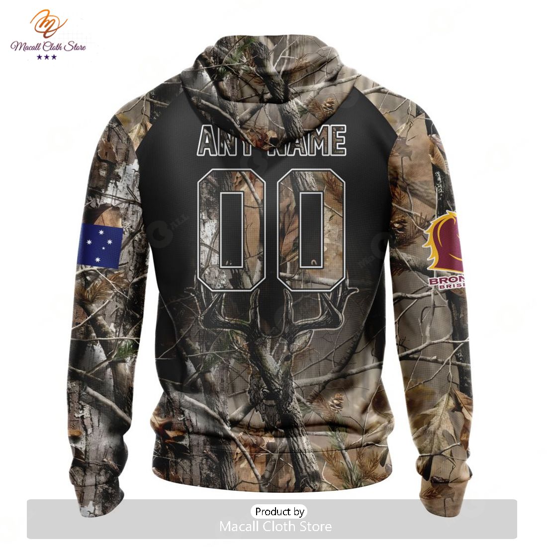 Brisbane Broncos NRL Special Camo Hunting Personalized Hoodie T