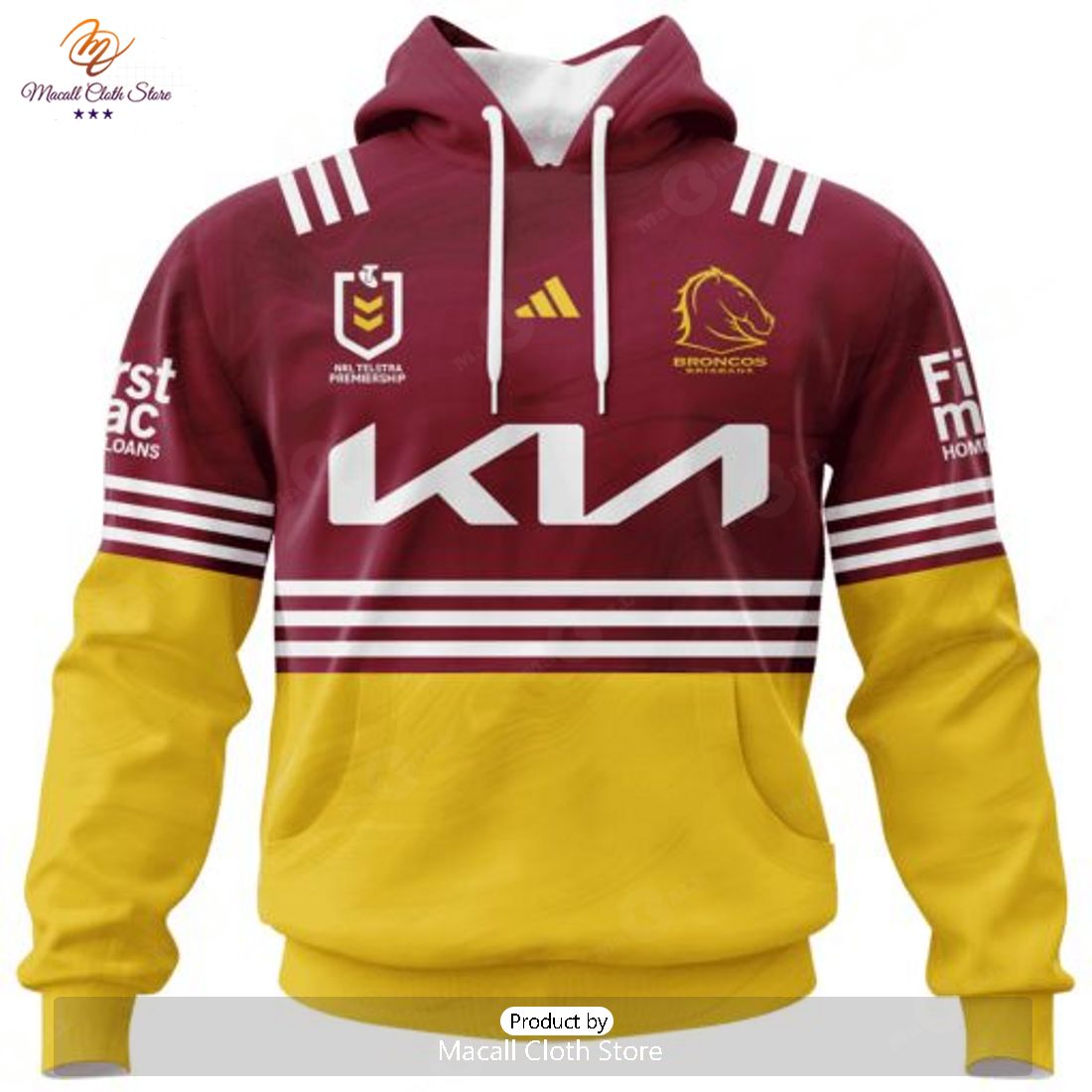 Personalize NRL Brisbane Broncos Special Heritage 1 Design Hoodie Sweatshirt 3D