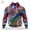 Personalize NRL Brisbane Broncos Special Indigenous Design 2023 Hoodie Sweatshirt 3D