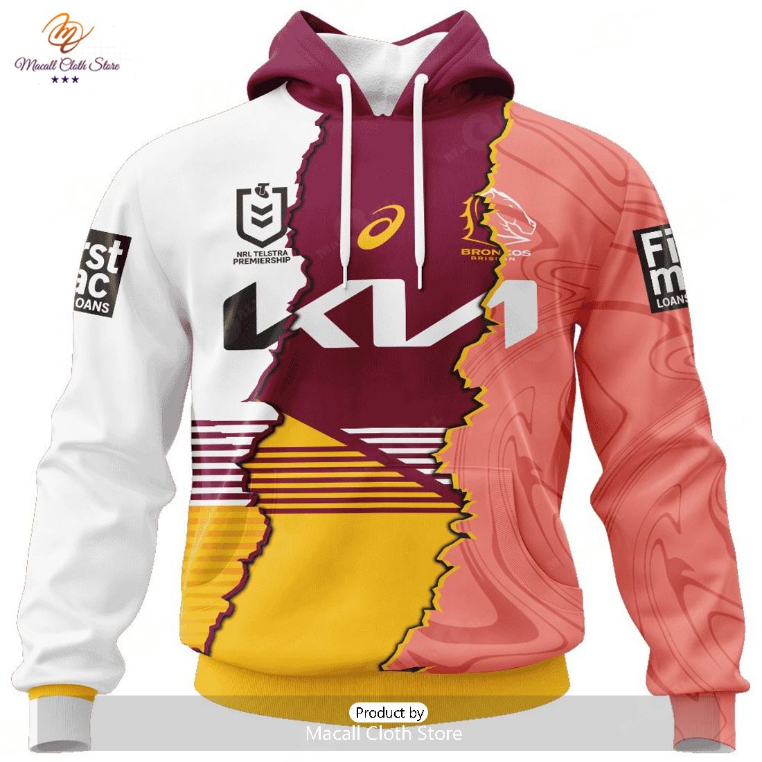 Personalize NRL Brisbane Broncos Special Mix Jersey Hoodie Sweatshirt 3D Personalize NRL Brisbane Broncos Special Mix Jersey Hoodie Sweatshirt 3D