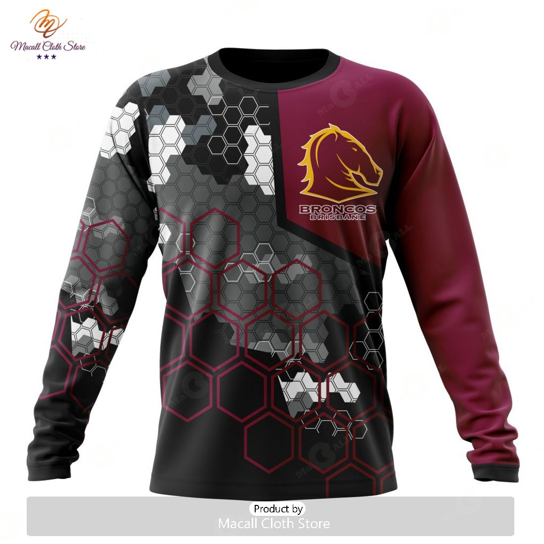 Personalize NRL Brisbane Broncos Special Motocross Concept Hoodie Sweatshirt 3D Personalize NRL Brisbane Broncos Special Motocross Concept Hoodie Sweatshirt 3D