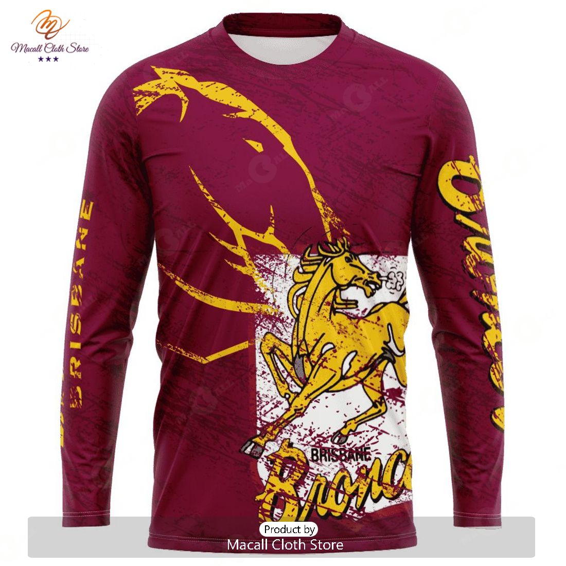 Personalize NRL Brisbane Broncos Special Retro Logo Design Hoodie Sweatshirt 3D Personalize NRL Brisbane Broncos Special Retro Logo Design Hoodie Sweatshirt 3D