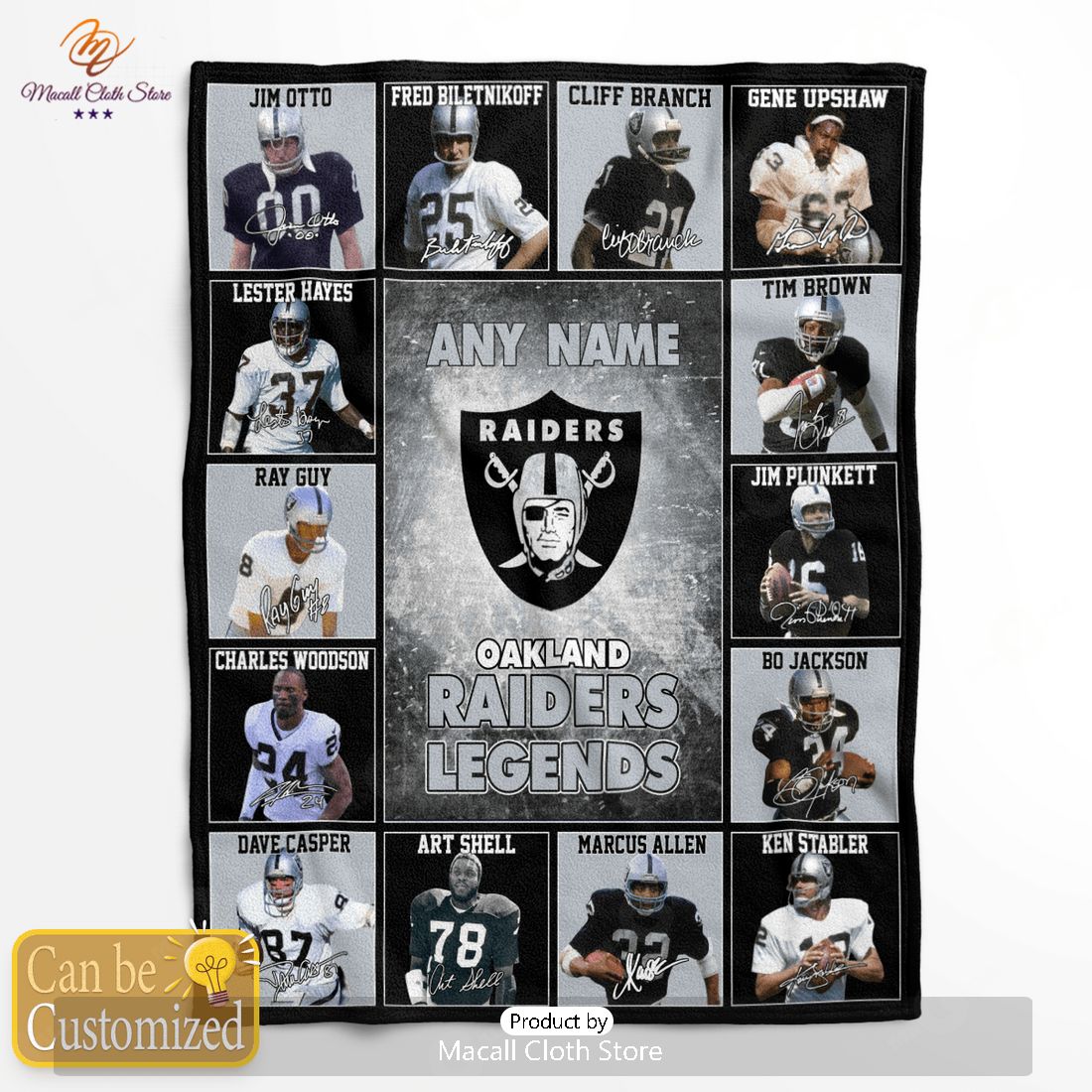 HOT Custom Name Raiders Legends Fleece Blanket HOT Custom Name Raiders Legends Fleece Blanket