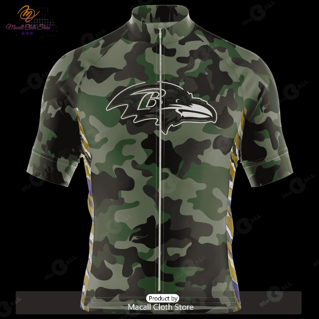 HOT Baltimore Ravens Camo Cycling Jersey NFL 2023 Personalized