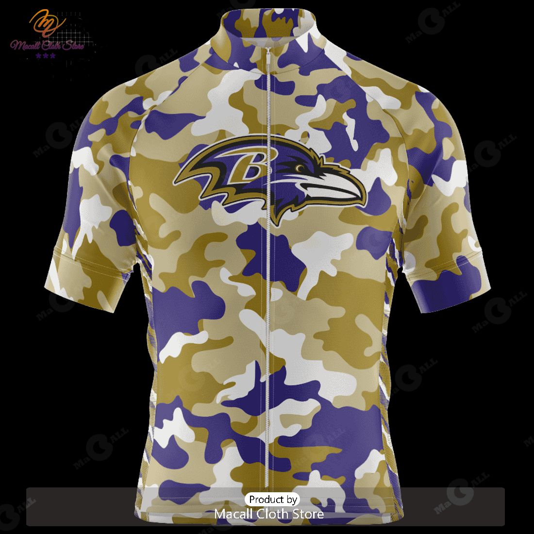HOT Baltimore Ravens Colorful Camo Cycling Jersey NFL 2023 Personalized