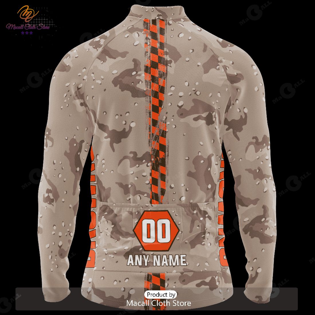 BEST NFL Cleveland Browns Special Desert Camo Design Cycling Jersey Hoodie