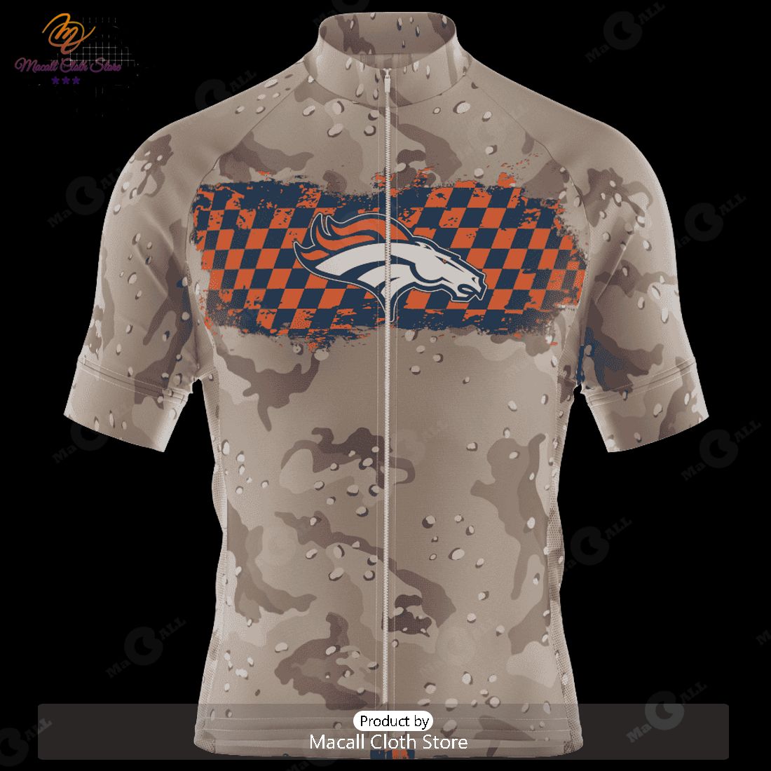 BEST NFL Denver Broncos Special Camo Design Cycling Jersey Hoodie