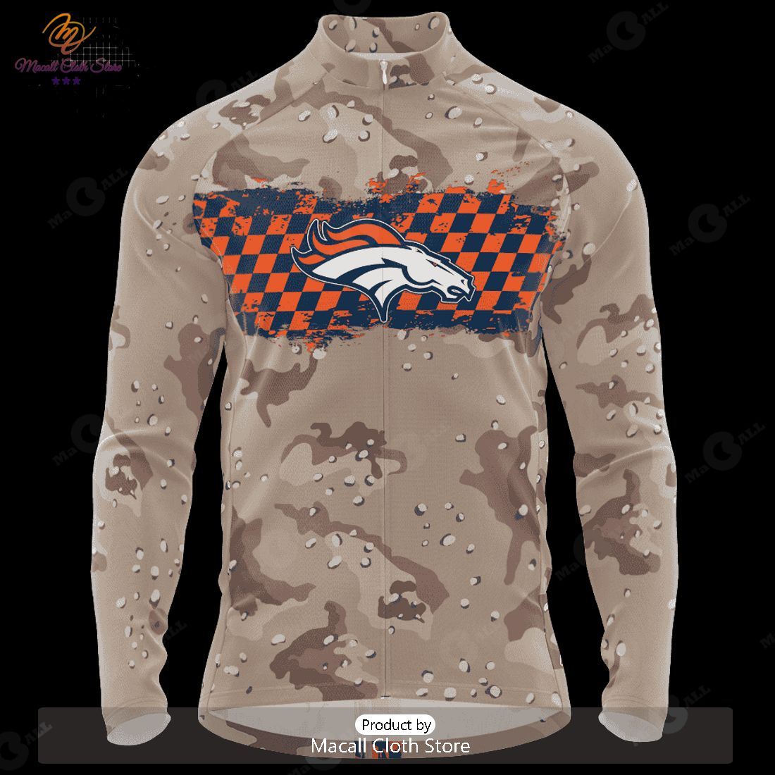 BEST NFL Denver Broncos Special Camo Design Cycling Jersey Hoodie