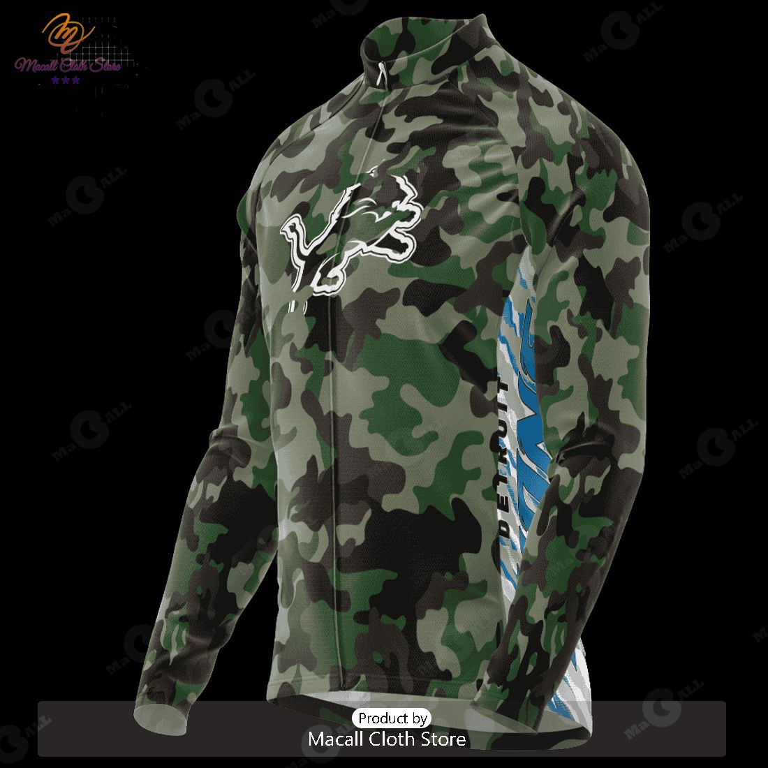 BEST NFL Detroit Lions Special Desert Camo Design Cycling Jersey