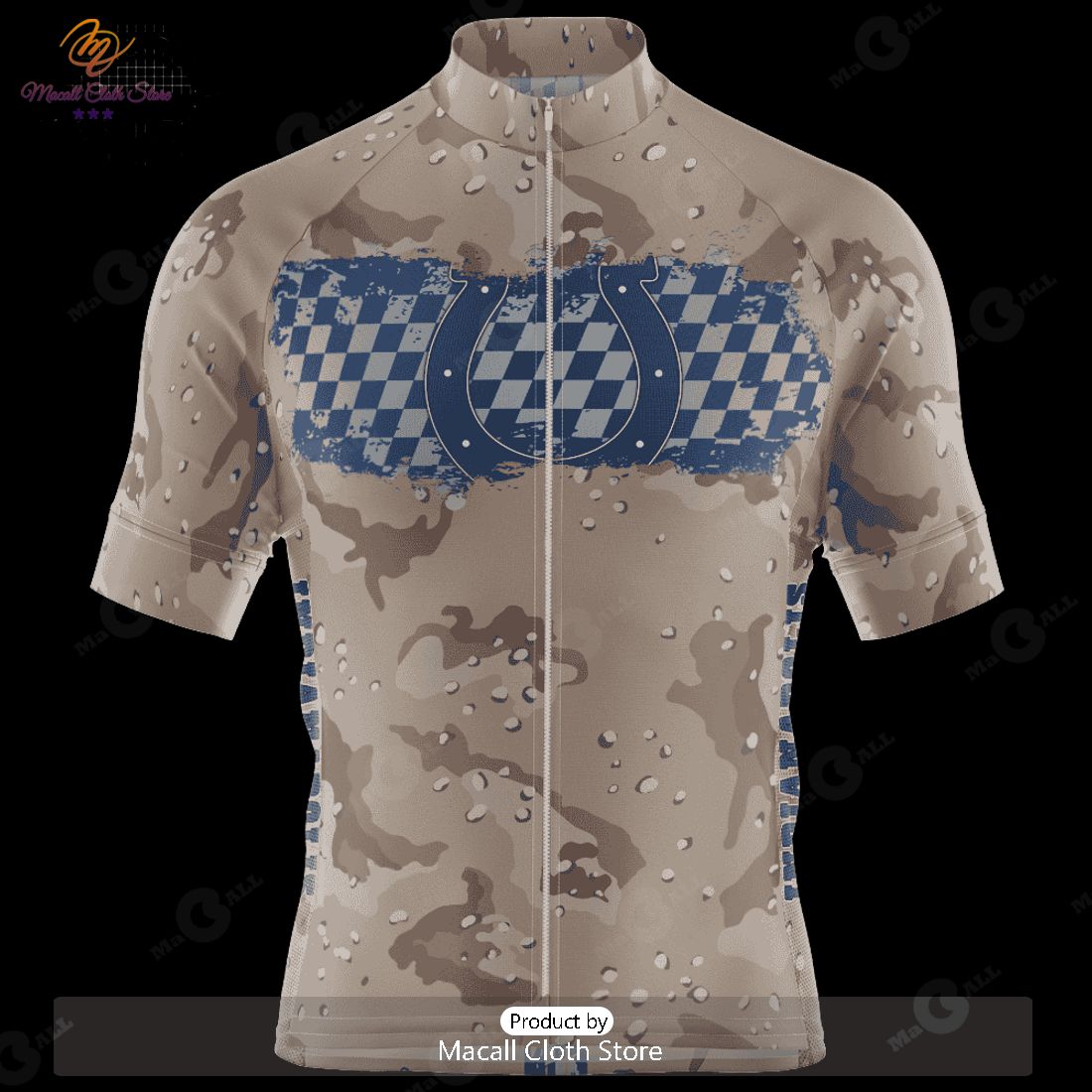 HOT Indianapolis Colts Desert Camo Cycling Jersey NFL 2023 Personalized