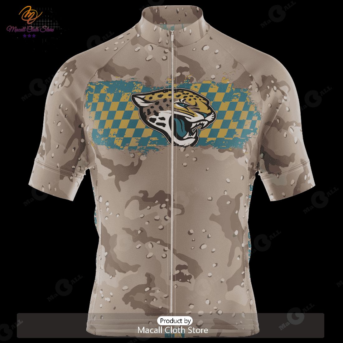 HOT Jacksonville Jaguars Desert Camo Cycling Jersey NFL 2023 Personalized