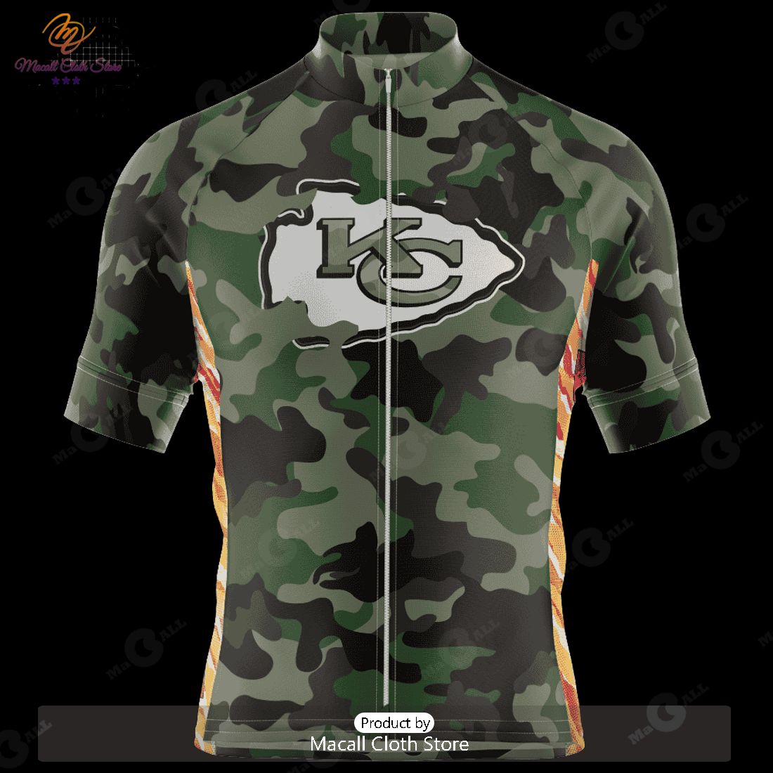 HOT Kansas City Chiefs Camo Cycling Jersey NFL 2023 Personalized