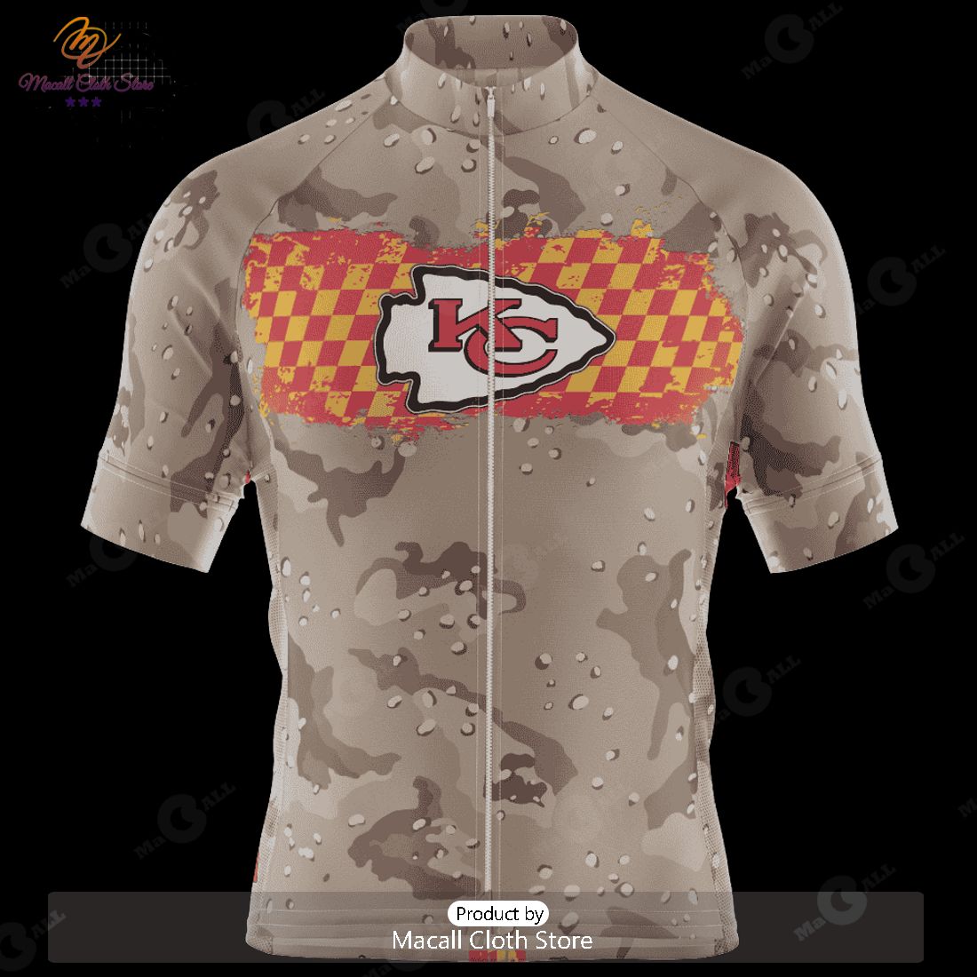 HOT Kansas City Chiefs Desert Camo Cycling Jersey NFL 2023 Personalized
