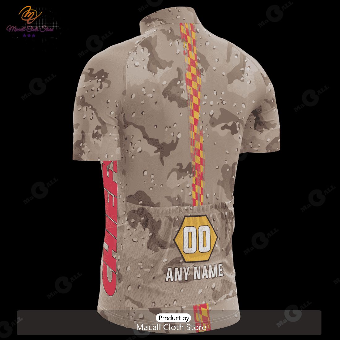 HOT Kansas City Chiefs Desert Camo Cycling Jersey NFL 2023 Personalized