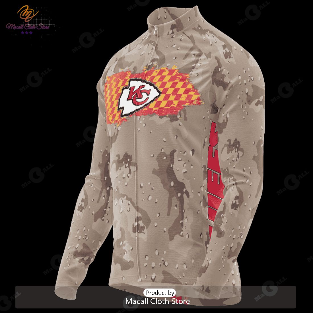 HOT TREND NFL Kansas City Chiefs Special Desert Camo Design Cycling Jersey  Hoodie