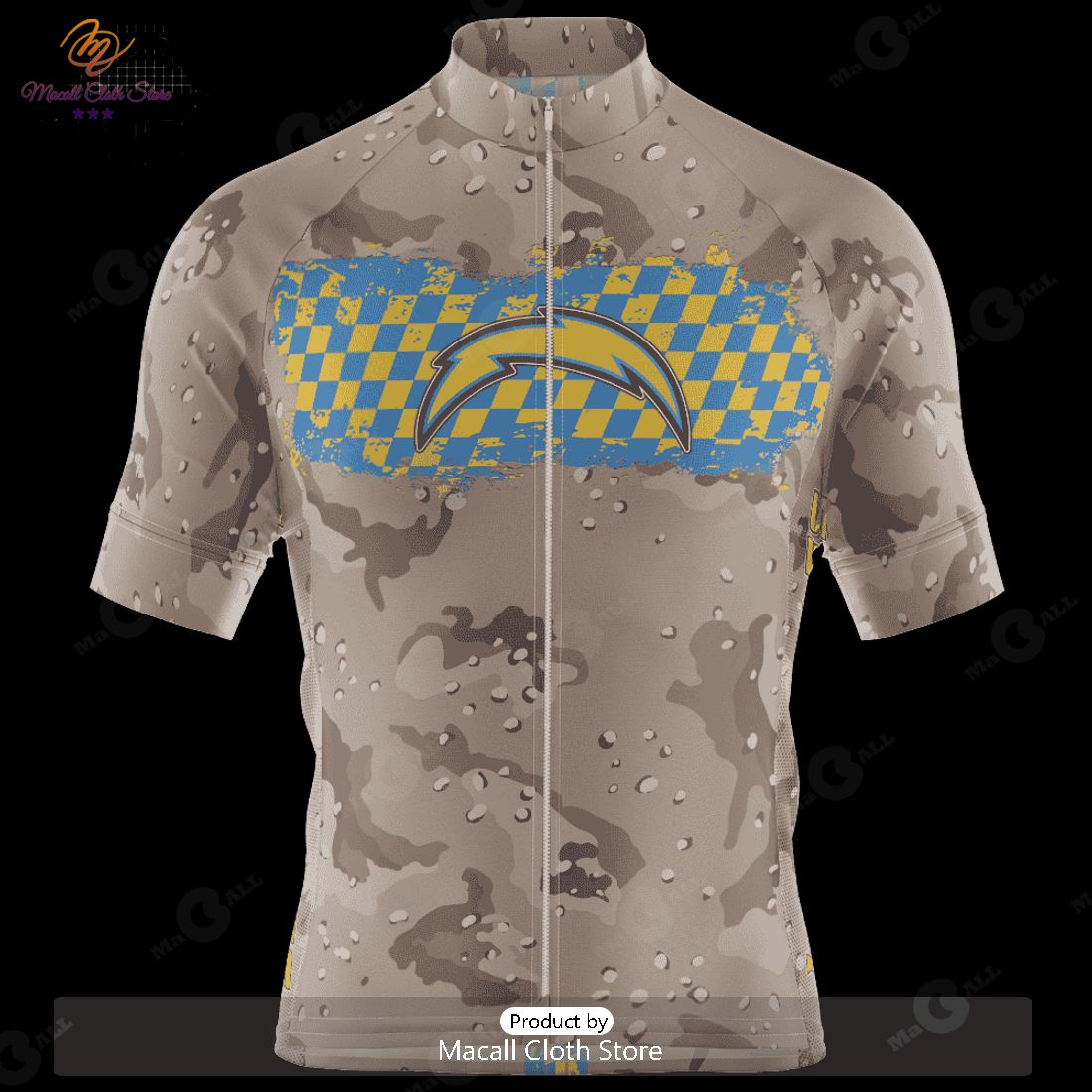 HOT Los Angeles Chargers Desert Camo Cycling Jersey NFL 2023 Personalized