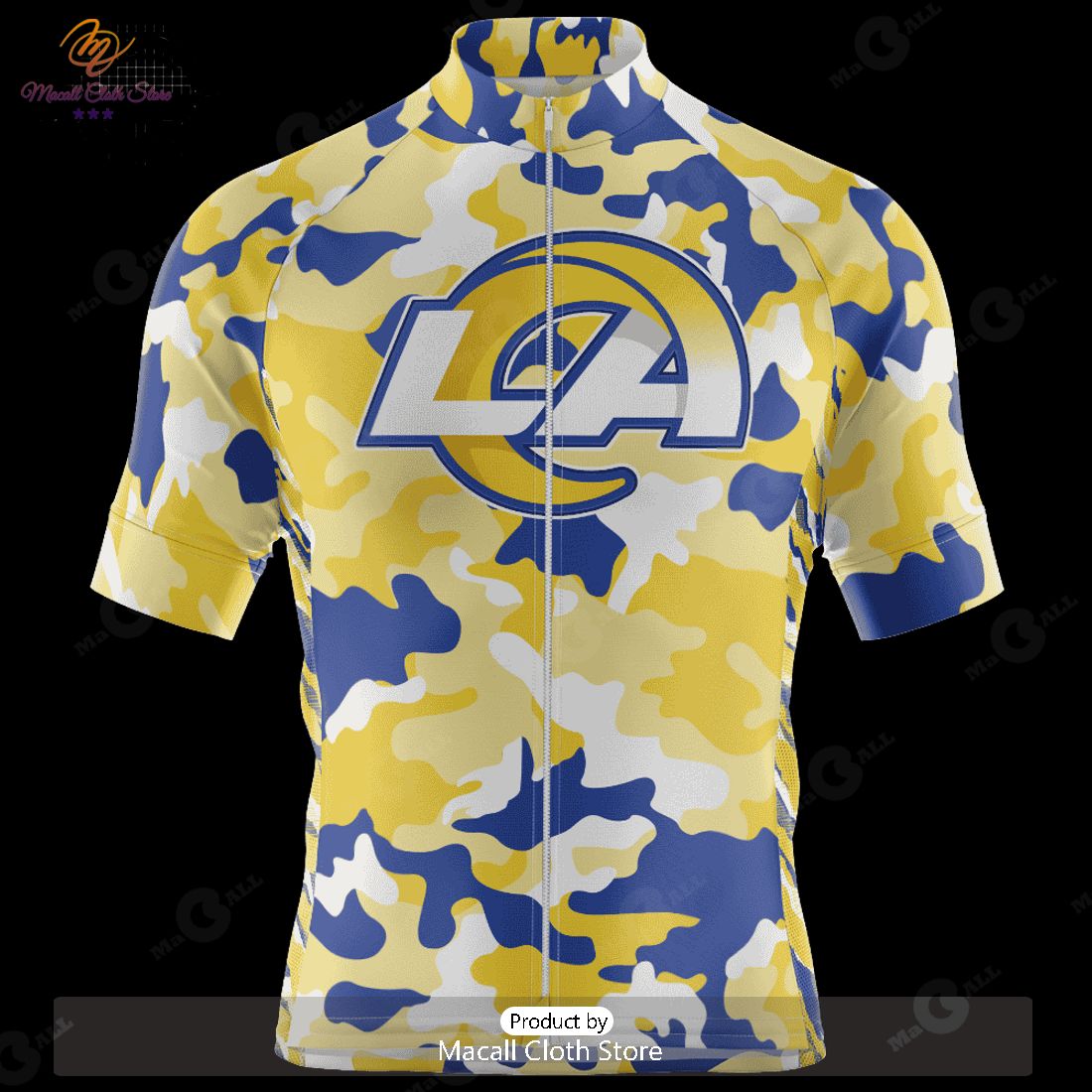 HOT Los Angeles Rams Colorful Camo Cycling Jersey NFL 2023 Personalized HOT Los Angeles Rams Colorful Camo Cycling Jersey NFL 2023 Personalized