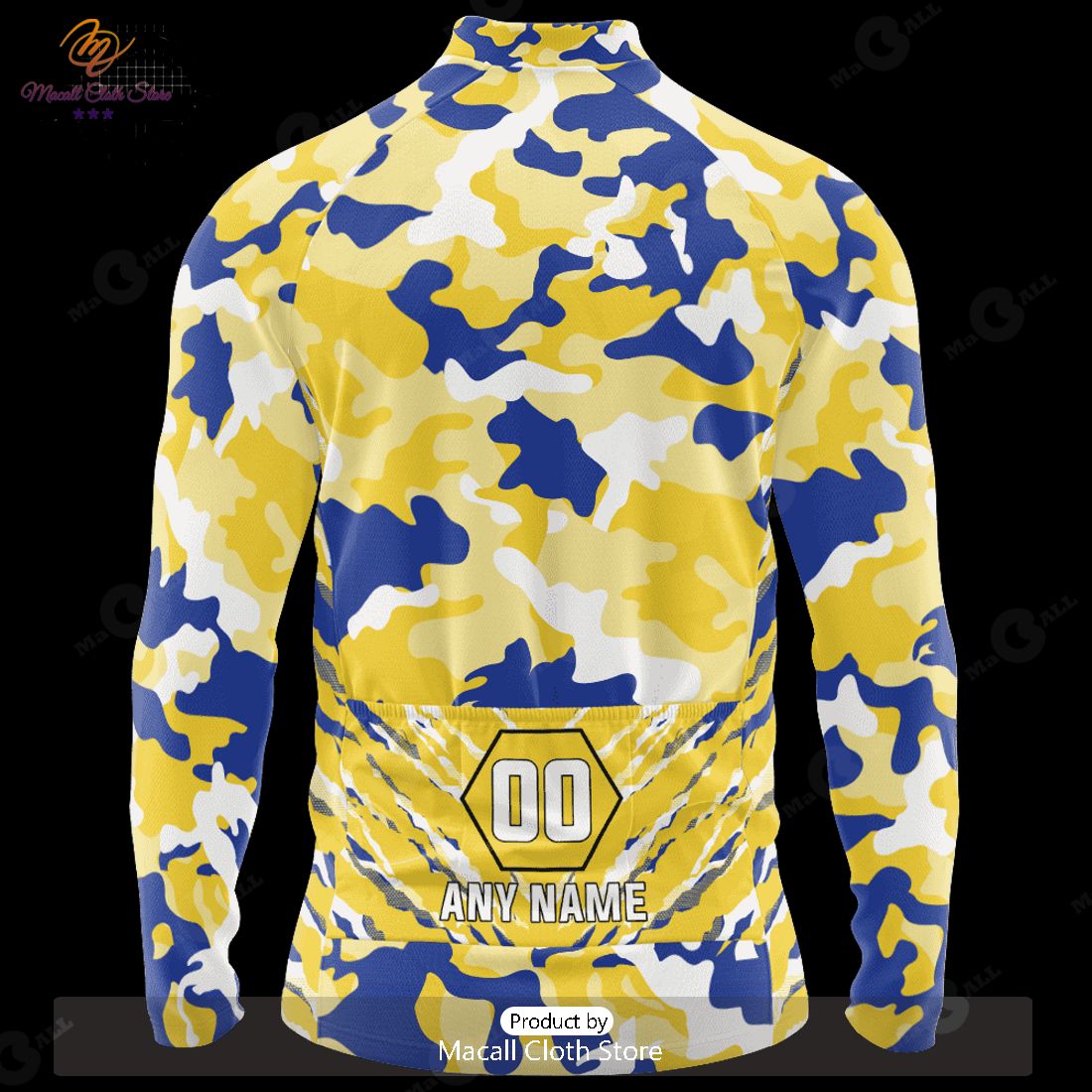 NEW NFL Los Angeles Rams Special Camo Design Cycling Jersey Hoodie