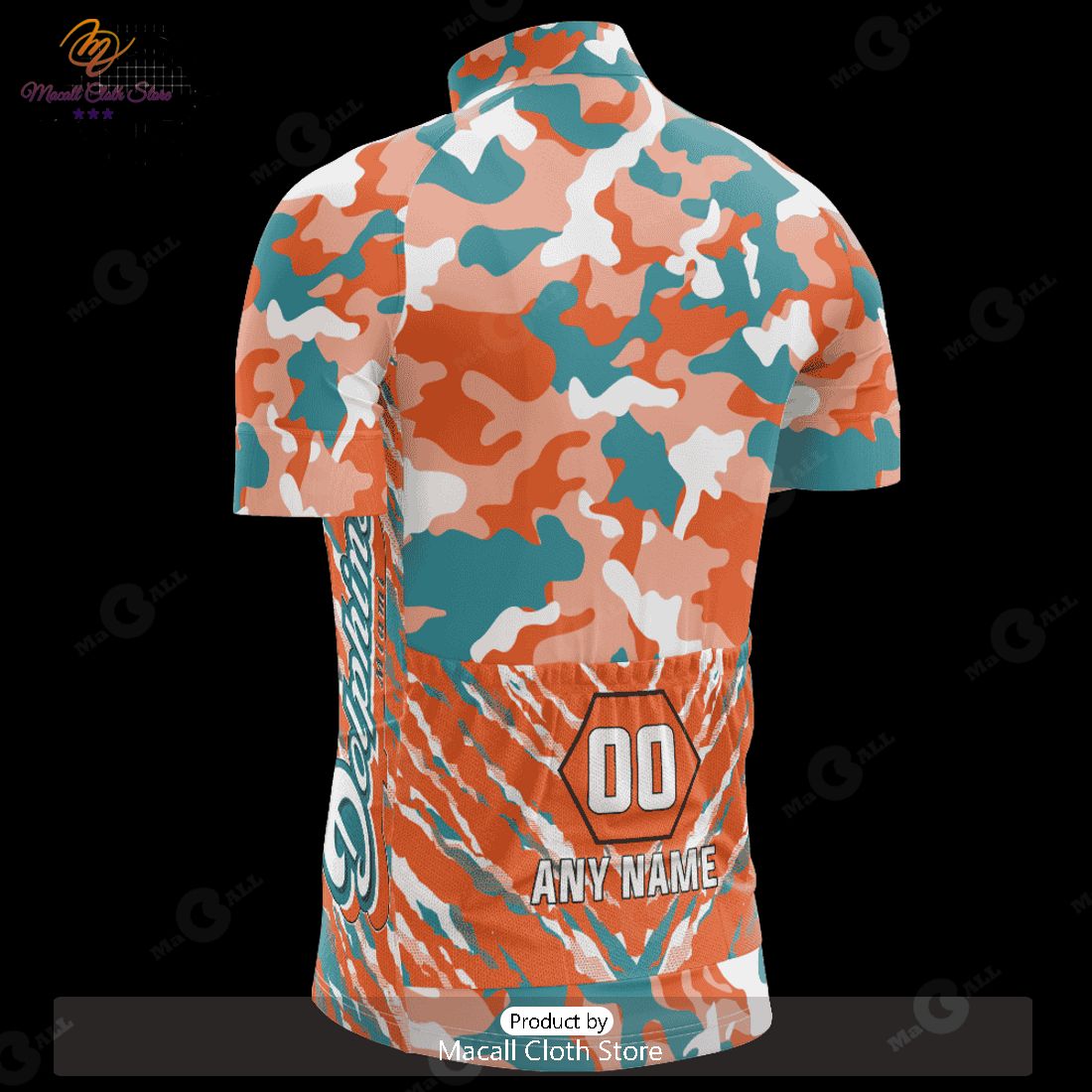 HOT Miami Dolphins Colorful Camo Cycling Jersey NFL 2023 Personalized