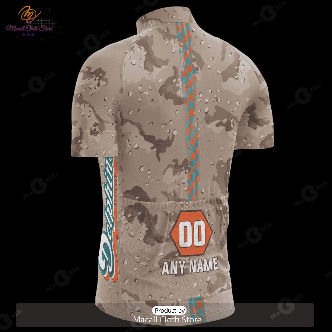 HOT Miami Dolphins Desert Camo Cycling Jersey NFL 2023 Personalized