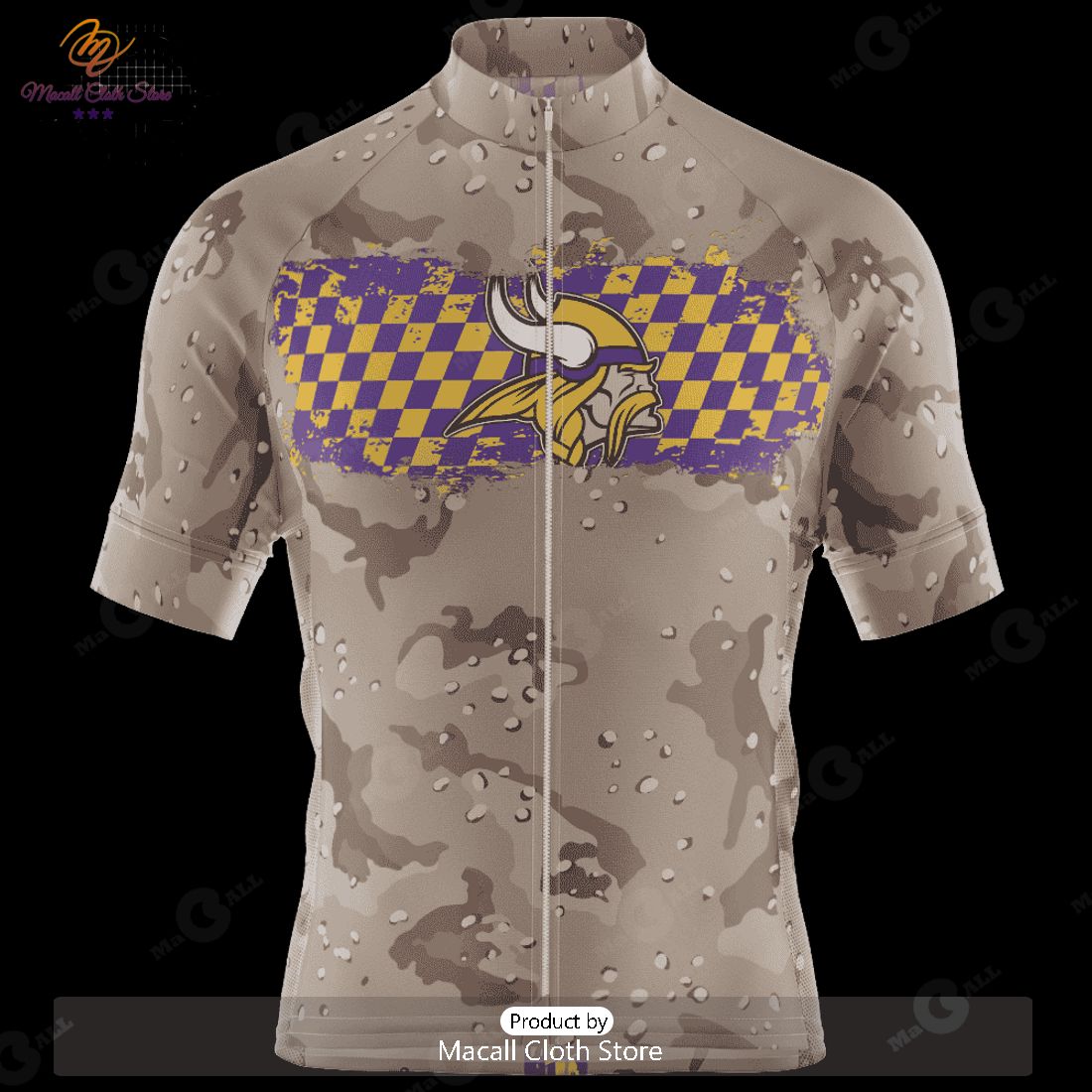 HOT Minnesota Vikings Desert Camo Cycling Jersey NFL 2023 Personalized