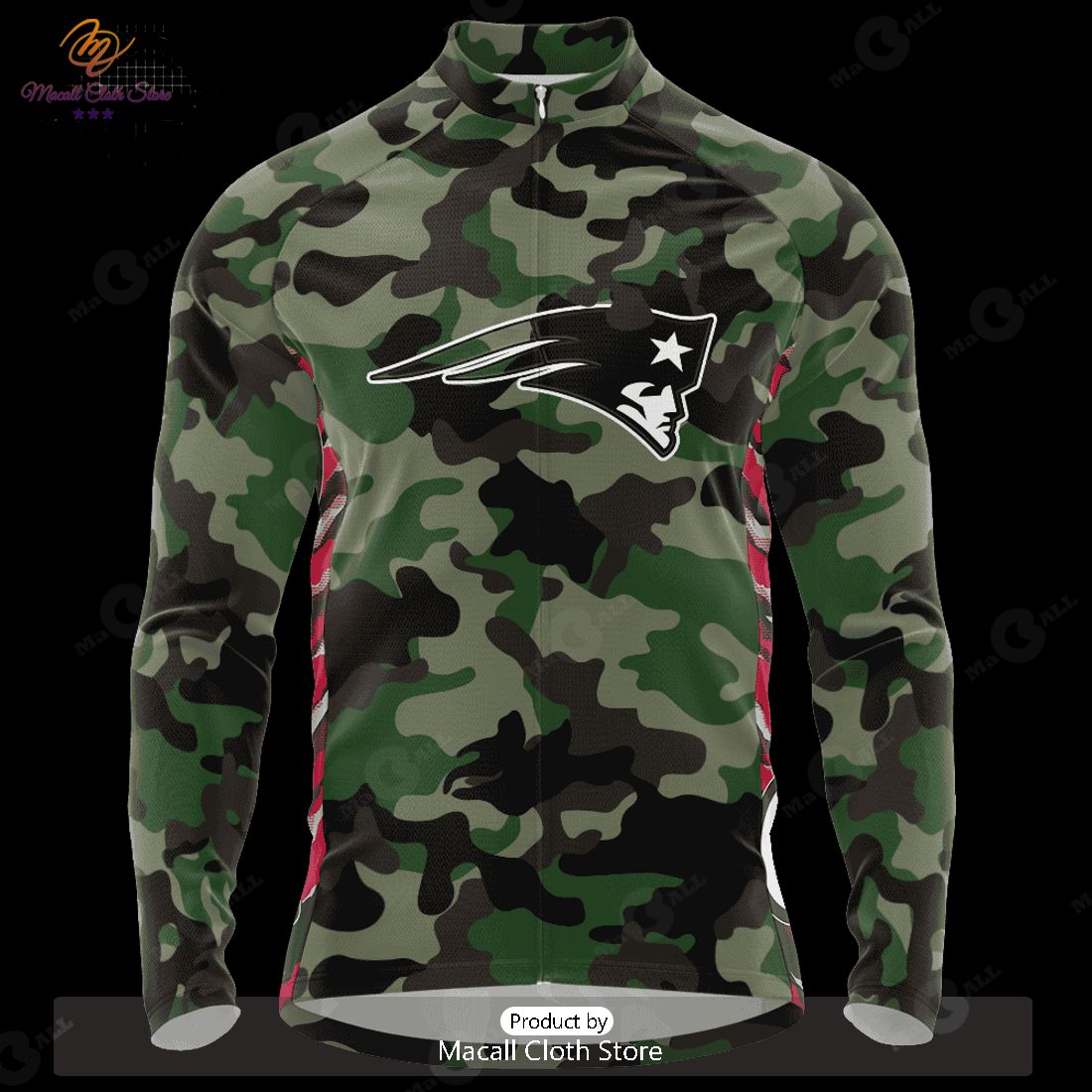 HOT New England Patriots Camo Cycling Jersey NFL 2023 Personalized