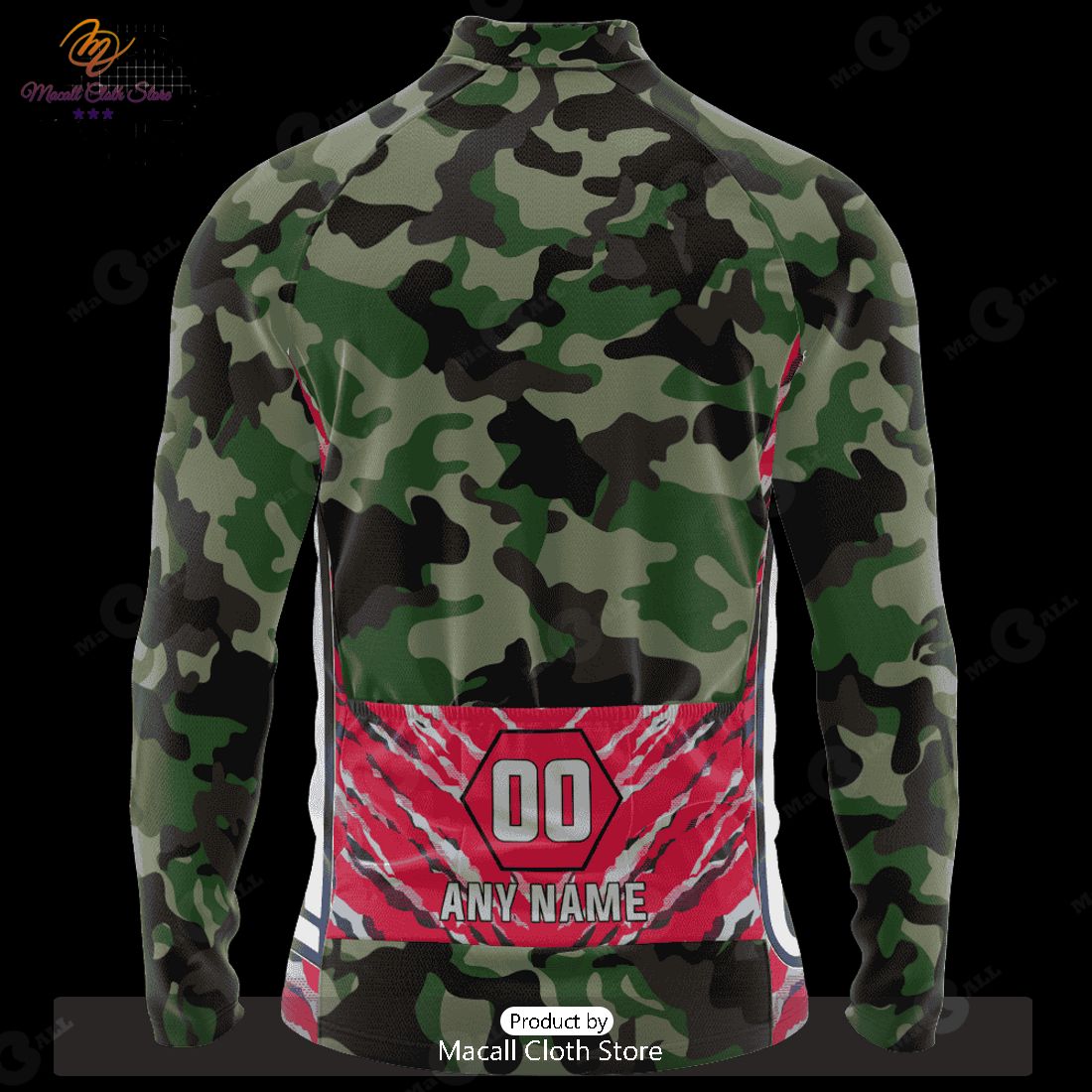 NEW NFL New England Patriots Special Camo Design Cycling Jersey Hoodie