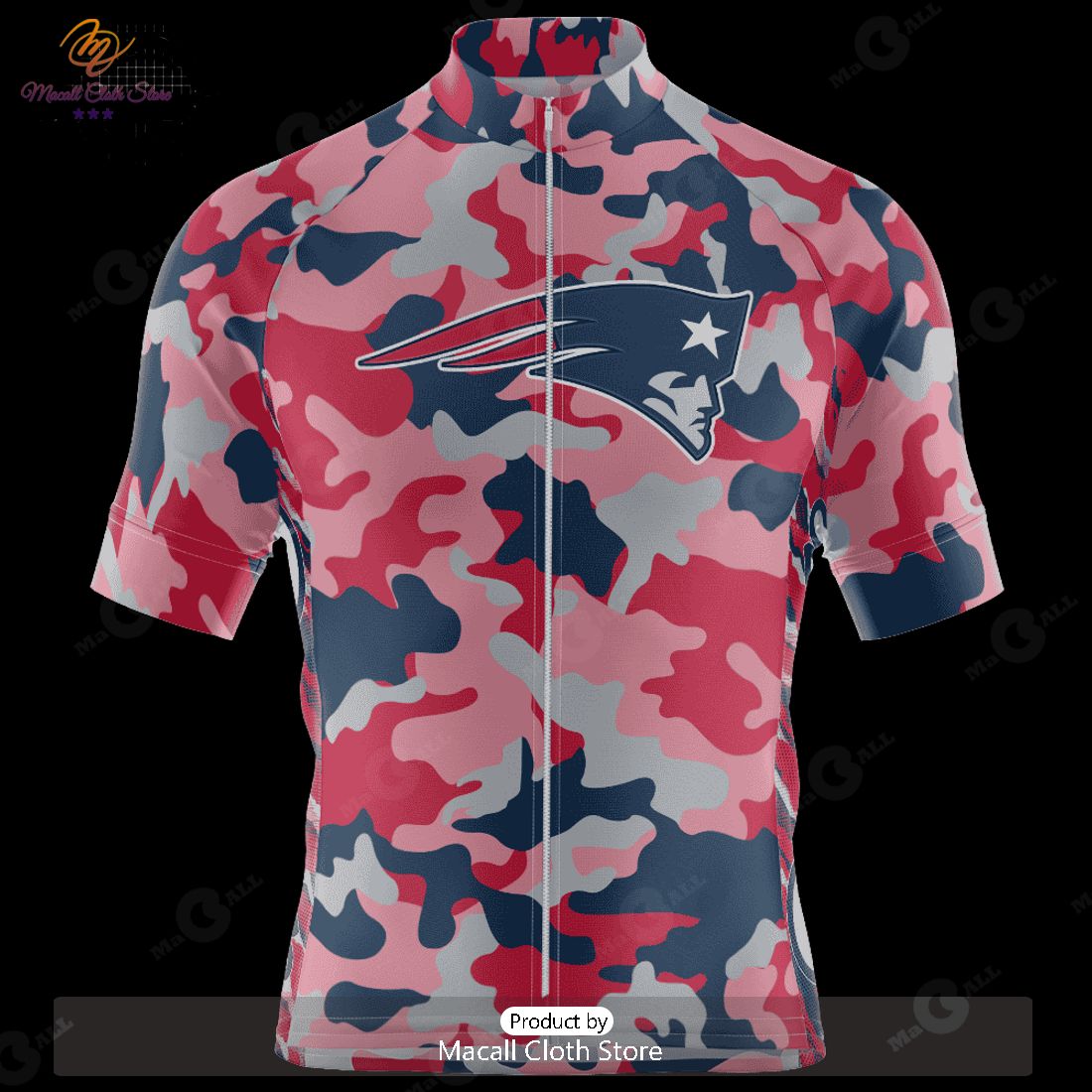 HOT New England Patriots Colorful Camo Cycling Jersey NFL 2023 Personalized